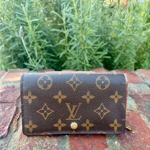 Louis Vuitton Monogram Compact Wallet 1995 France Authentic